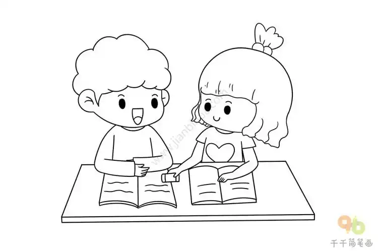 熊孩子日记系列 同学之间的友谊_熊孩子日记简笔画