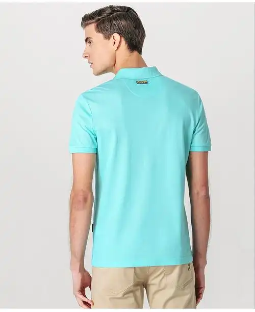 比华利保罗夏季薄款短袖polo衫男纯棉时尚翻领男式衣服 红色 m