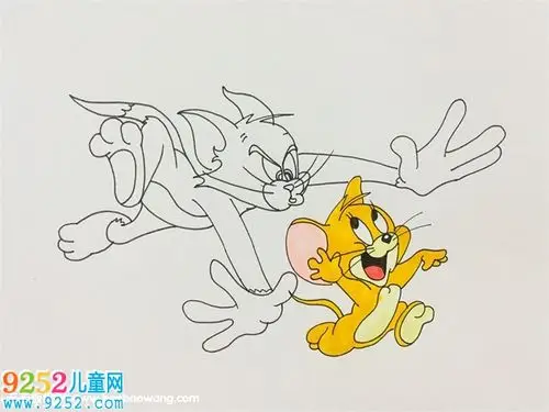 汤姆和杰瑞怎么画猫和老鼠简笔画