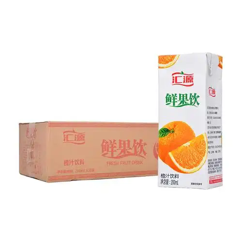 汇源果汁鲜果饮200ml*36盒橙汁味桃汁蓝莓汁饮品整箱 鲜果饮桃味200ml