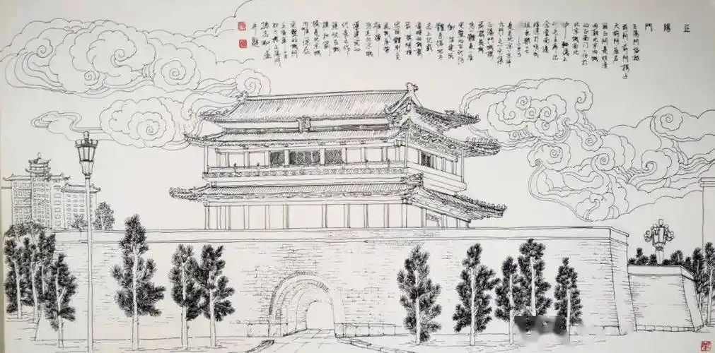 孙志刚笔下的北京城中轴线_金尚_系列_新作