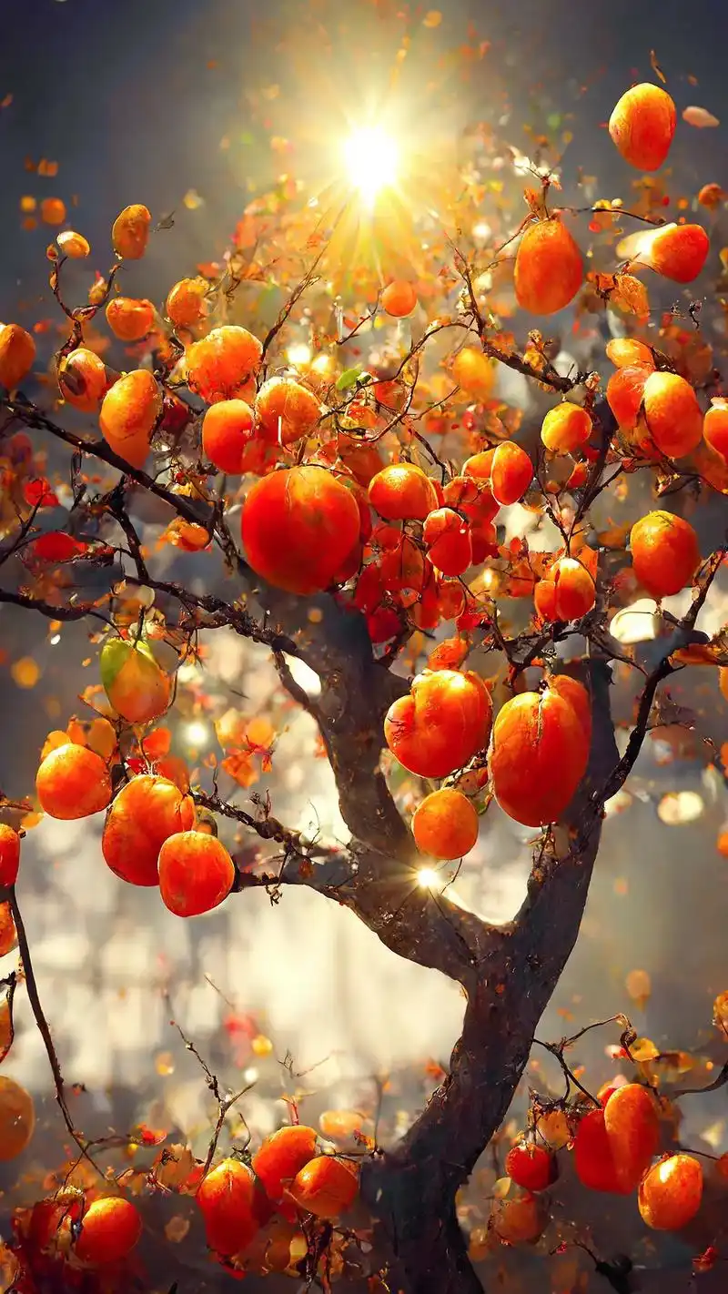 图文伙伴计划 #抖音图文来了 #手机壁纸 #硕果累累 #柿 - 抖音