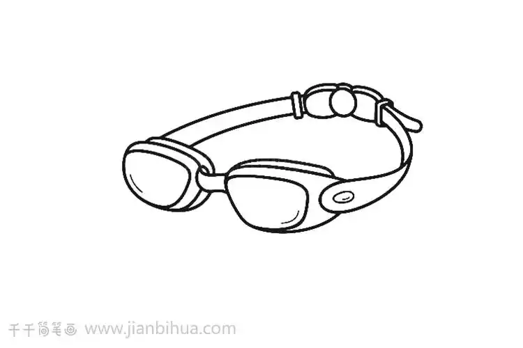 潜水镜简笔画如何画