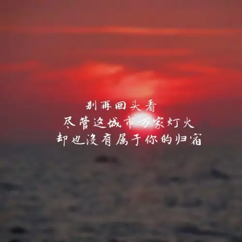 别回头身后万家灯火都不是你的归宿往前走手机壁纸