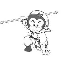 孙悟空卡通简笔画孙悟空卡通简笔画涂色