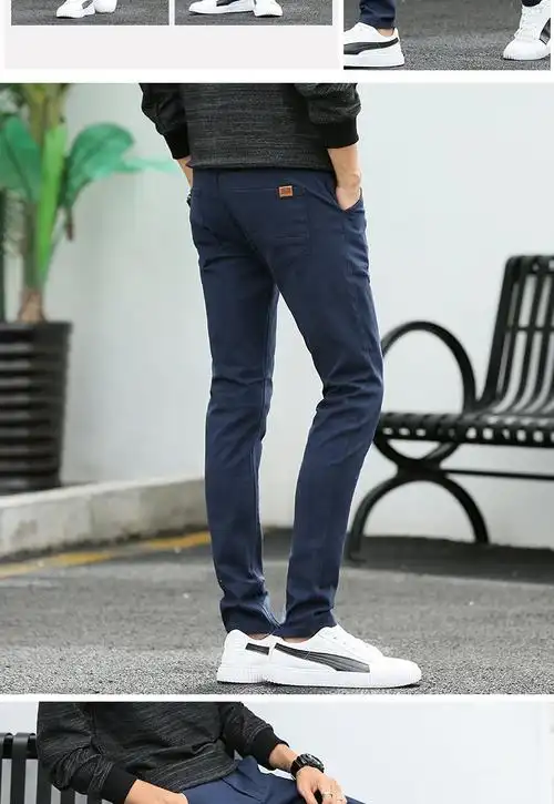 男士潮流2019修身男装韩版休闲裤新款冬季紧运动裤裤子土潮牌秋冬