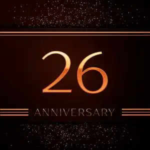 金色的数字和棕色背景的金色纸屑.