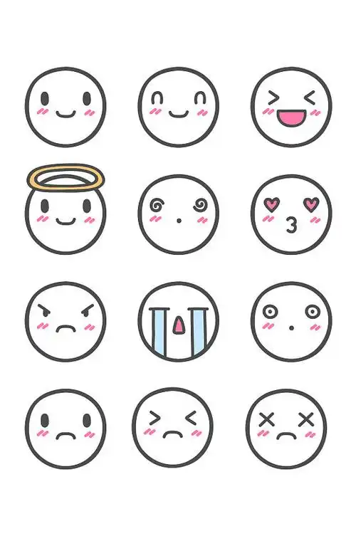 简约可爱丸子表情包矢量免扣元素