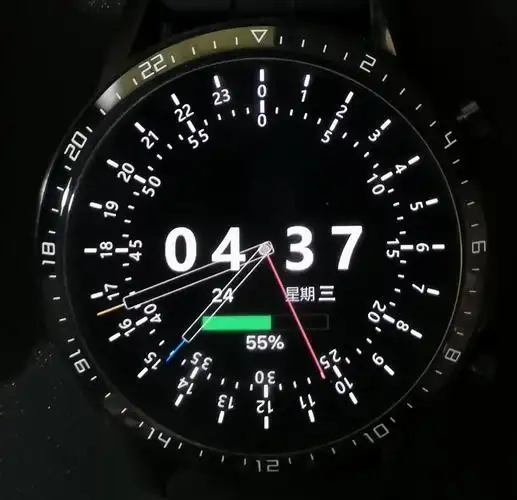 新手自己画了一个24小时表盘