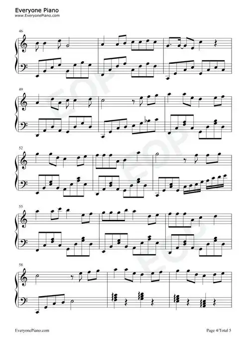 陪你奇奇怪怪陪你可可爱爱五线谱预览4-钢琴谱文件(五线谱,双手简谱