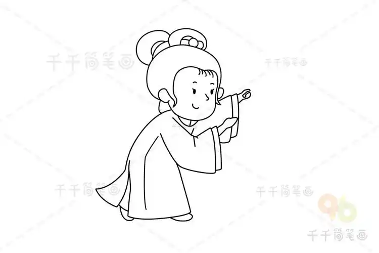 红楼梦薛宝钗简笔画