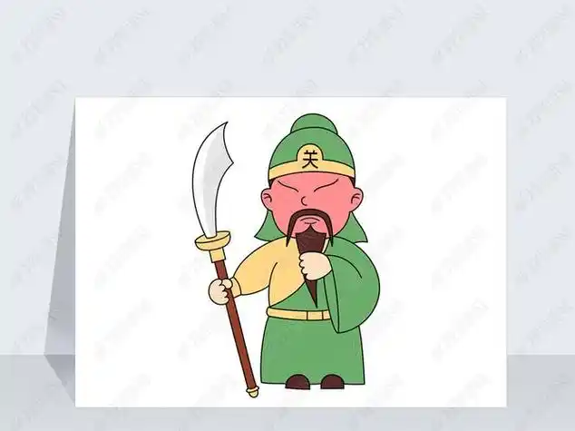 免抠元素 卡通手绘 人物 > 三国演义关羽免抠元素四大名著古典名著墨