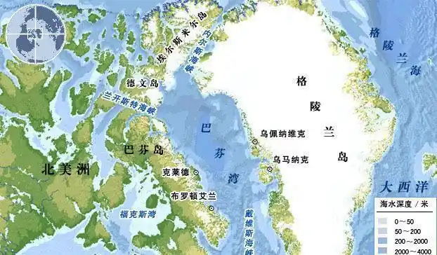 巴芬岛与格陵兰隔海相望是加拿大第一大岛辨别方向主要靠太阳