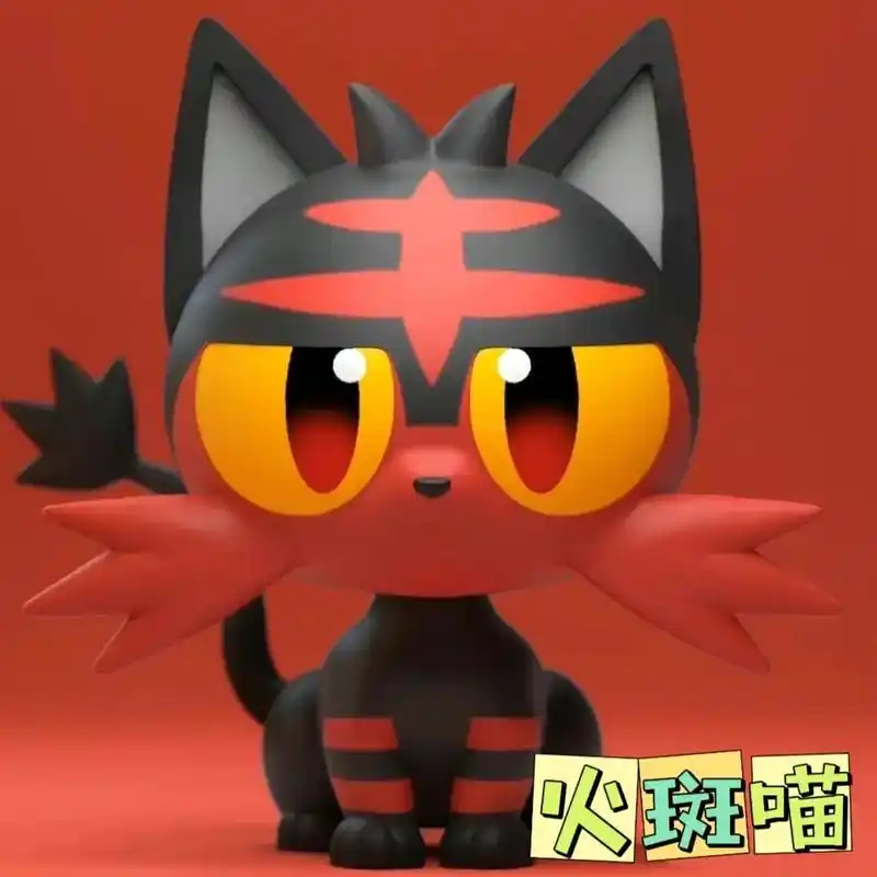 第七代宝可梦御三家火斑喵进化史.属性:火   地区:阿罗拉  - 抖音