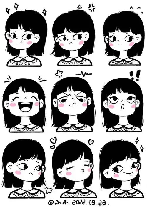 人物头像  #可爱头像  #手绘头像  #女生头像  #卡通头像  #人物