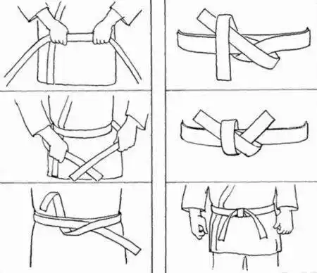 跆拳道的腰带的系法