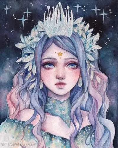 水彩 人物绘画 插画 插画师ins@ margaretmoralesart