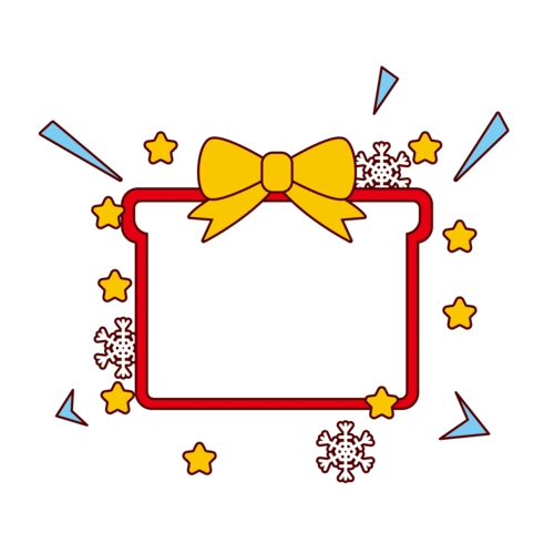 手绘卡通礼物边框插画图片