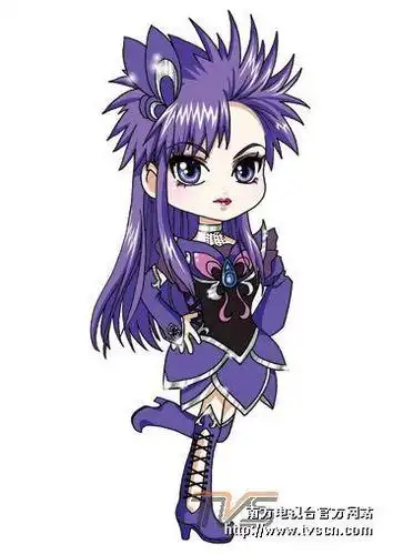 黑魔仙小月的简笔画