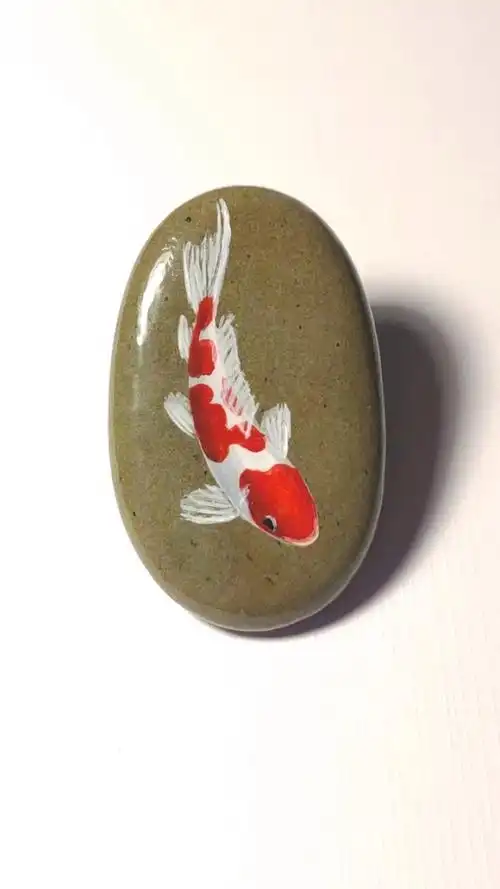 石头画 年年有鱼