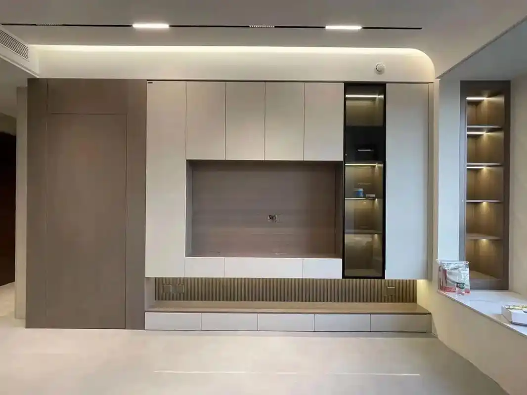 简约不简单设计78带隐形门的电视背景墙!