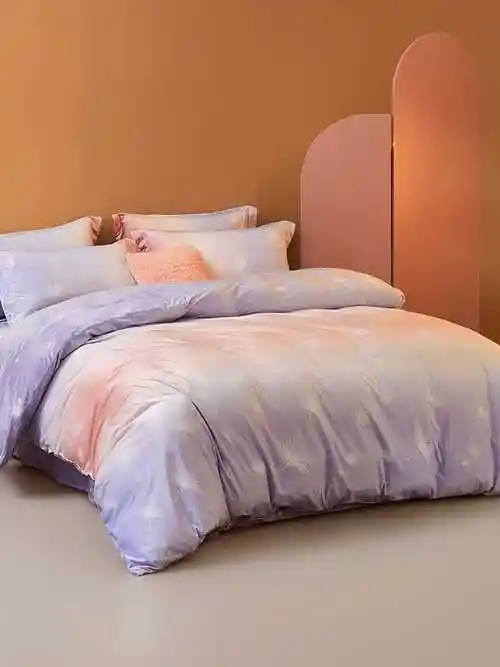 富安娜家纺撸猫慕斯四件件套加厚保暖床上用品法兰绒床品套件