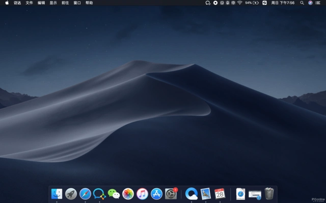桌面当我们打开自己的苹果电脑,就会看到不同于windows系统的清爽界面
