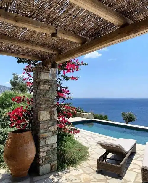 地中海风格的花园,蔚蓝色的烂漫~_庭院