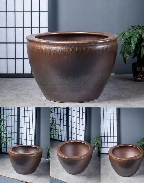 景德镇陶瓷锦鲤金鱼缸特大号庭院门海大型睡莲缸荷花缸老式大水缸奥