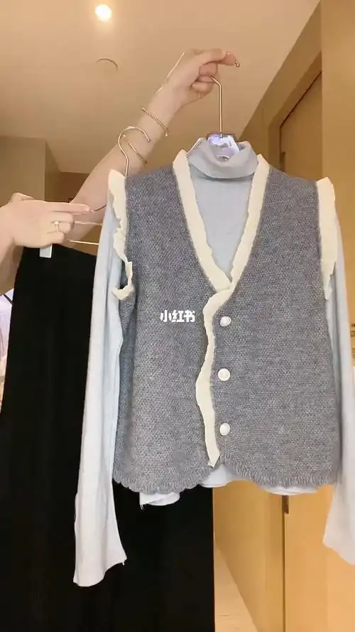 高级感洋气少女复古马甲小个子女生穿搭技巧