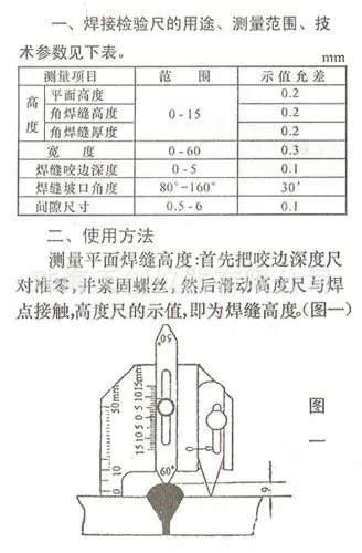现货供应高品质焊缝规焊缝高度尺正品多功能hjc60型焊接检验尺