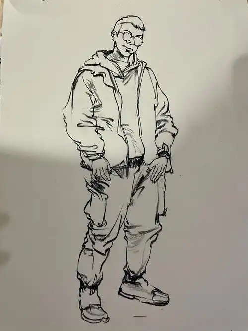 是高一初学者,是动态速写作业 求指点#美术生  #速写  #速写人物