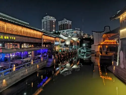 嘉兴月河古镇夜景