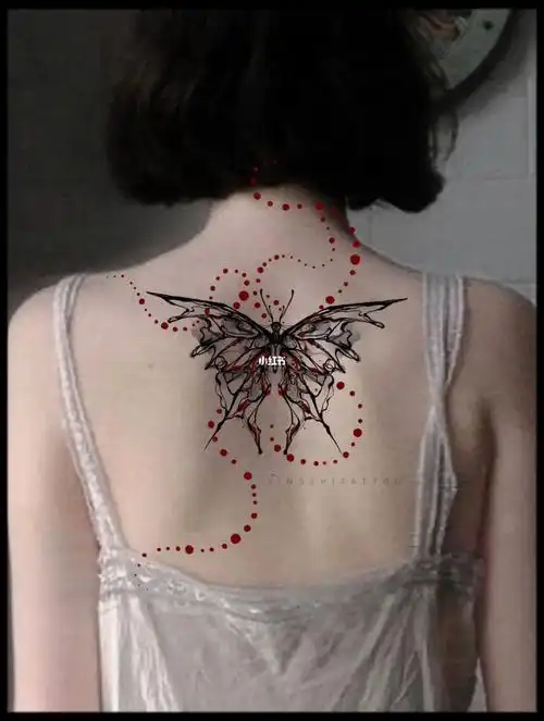 tattoo|"抽离"暗黑蝴蝶纹身
