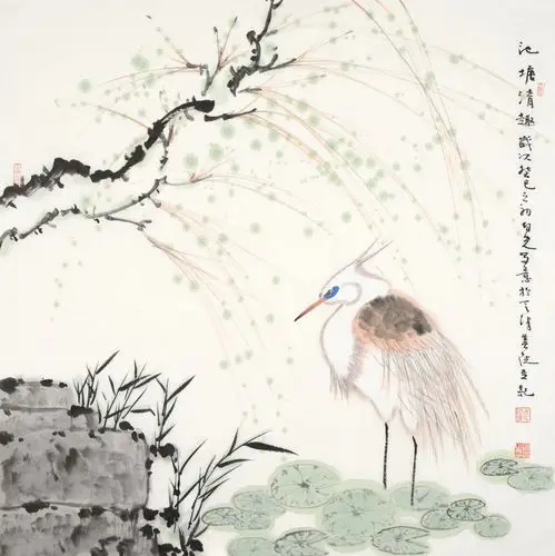 画家白光花鸟作品欣赏