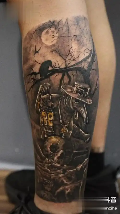 不死鸟 欧美写实刺青.