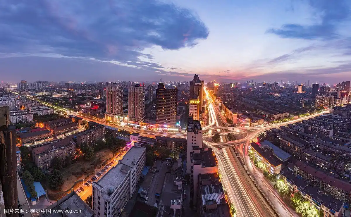 南昌老城区城市夜景