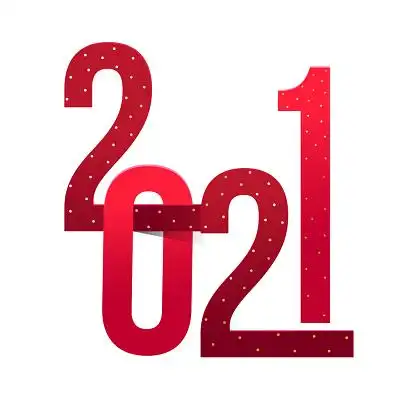 2021新年元旦春节数字元素创意红色数字png素材