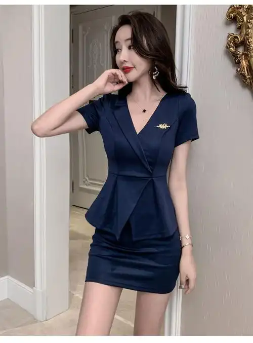 足疗技师工作服夏季spa养生工作服女沐足工衣足疗技师服按摩酒店洗浴