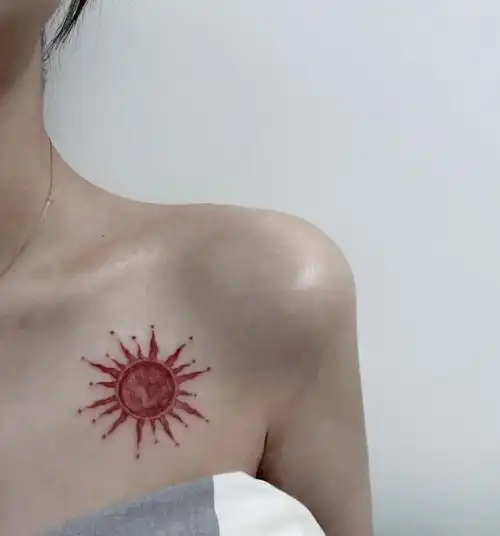 最新太阳纹身合集太阳纹身图案女8