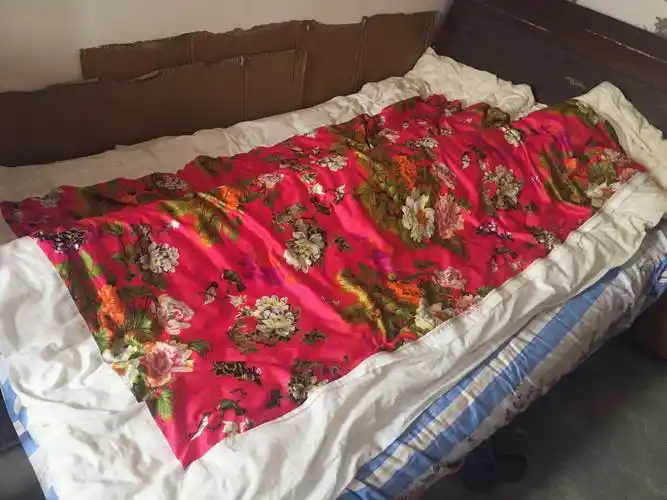 天天睡觉盖的花被子越看越喜欢
