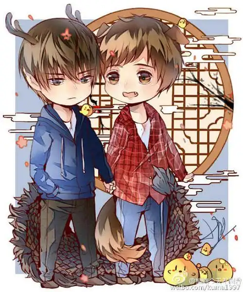 瓶邪# 麒麟哥跟狗狗邪 一个古风一个现代 【因为电脑要强迫我更新w10