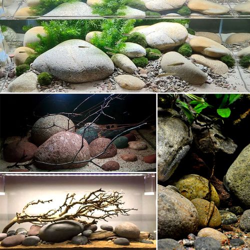 天然溪流石头溪流沙鱼缸造景底砂原生鱼缸南美缸三湖慈鲷鱼主石