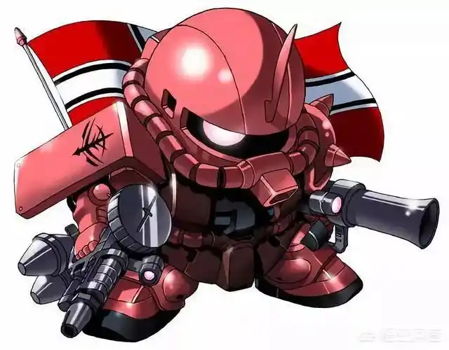 其次,我还是要推荐万代bb战士系列中的,q版夏亚专用红扎古ms-06s zaku