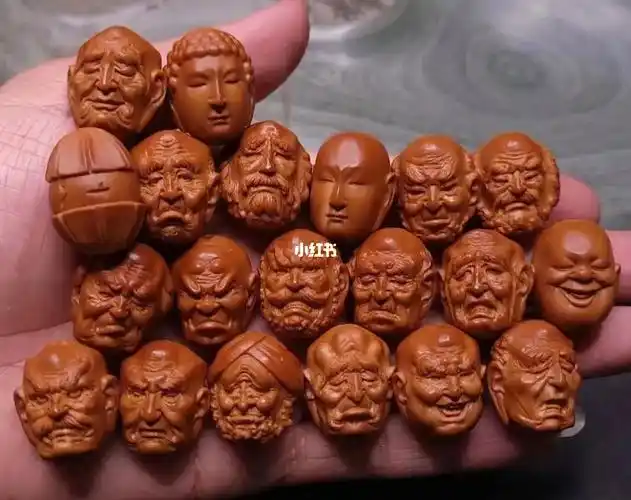 橄榄核雕十八罗汉欣赏