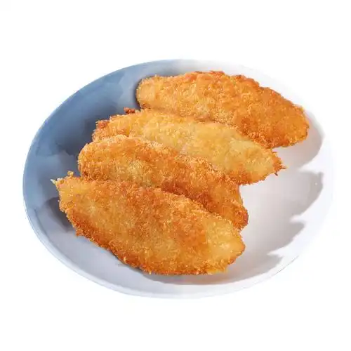 山东特产深海鳕鱼排油炸小吃半成品汉堡裹粉鳕鱼条西餐鳕鱼片速冻6份