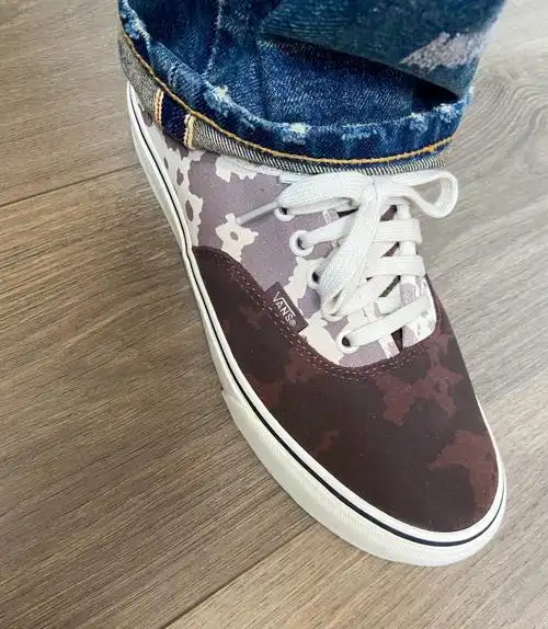 豹纹和奶牛拼接色vans鞋