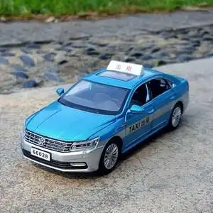 大众帕萨特出租车合金可开门汽车模型声光回力玩具仿真小轿车摆件