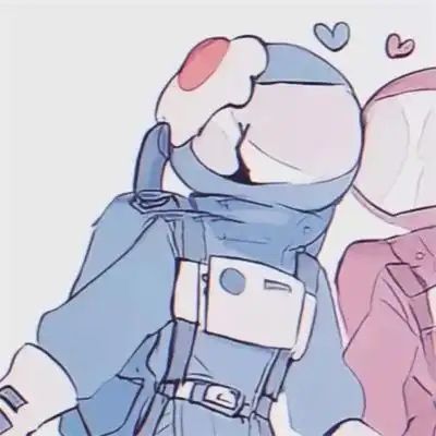 宇航员系列情侣头像一左一右 抖音很火的唯美太空人情侣头像_情侣头像