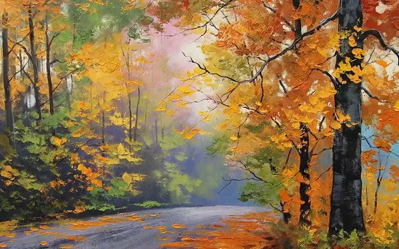 油画中的风景,艺术壁纸-回车桌面